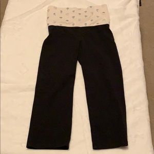 Pink Cropped Skull Leggings - Size xsmall